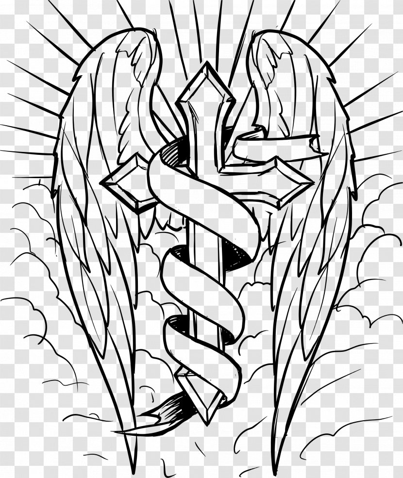 Coloring Book Christian Cross Drawing Celtic - Adult Transparent PNG