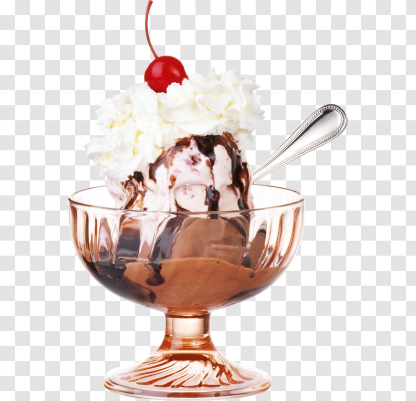 Sundae Fudge Chocolate Ice Cream - Food Transparent PNG