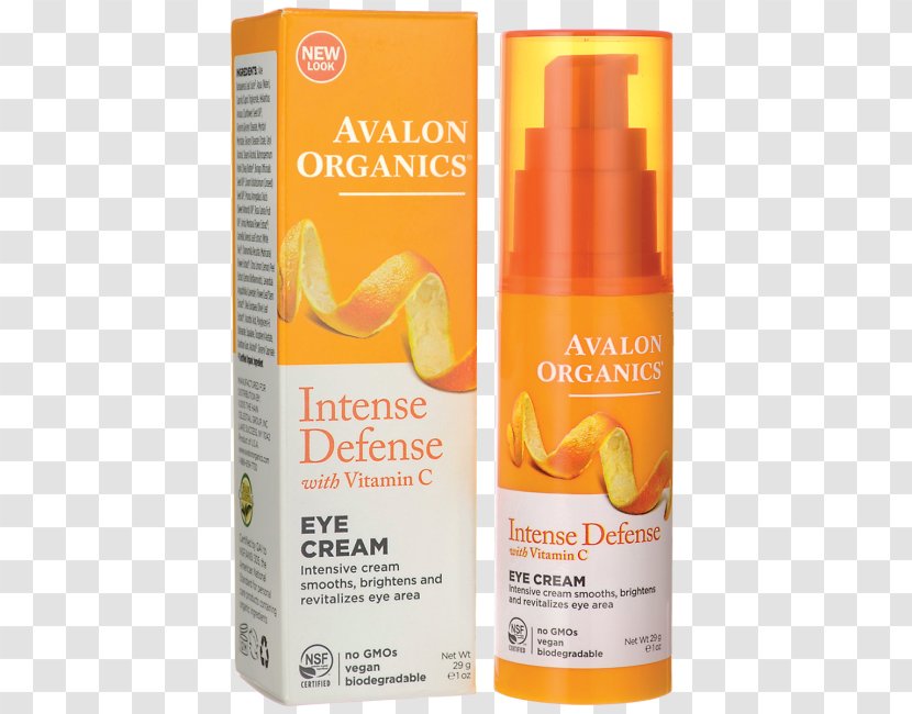 Avalon Organics Intense Defense Vitamin C Renewal Cream Lotion Sunscreen Vitality Facial Serum - Helianthus Annuus Transparent PNG