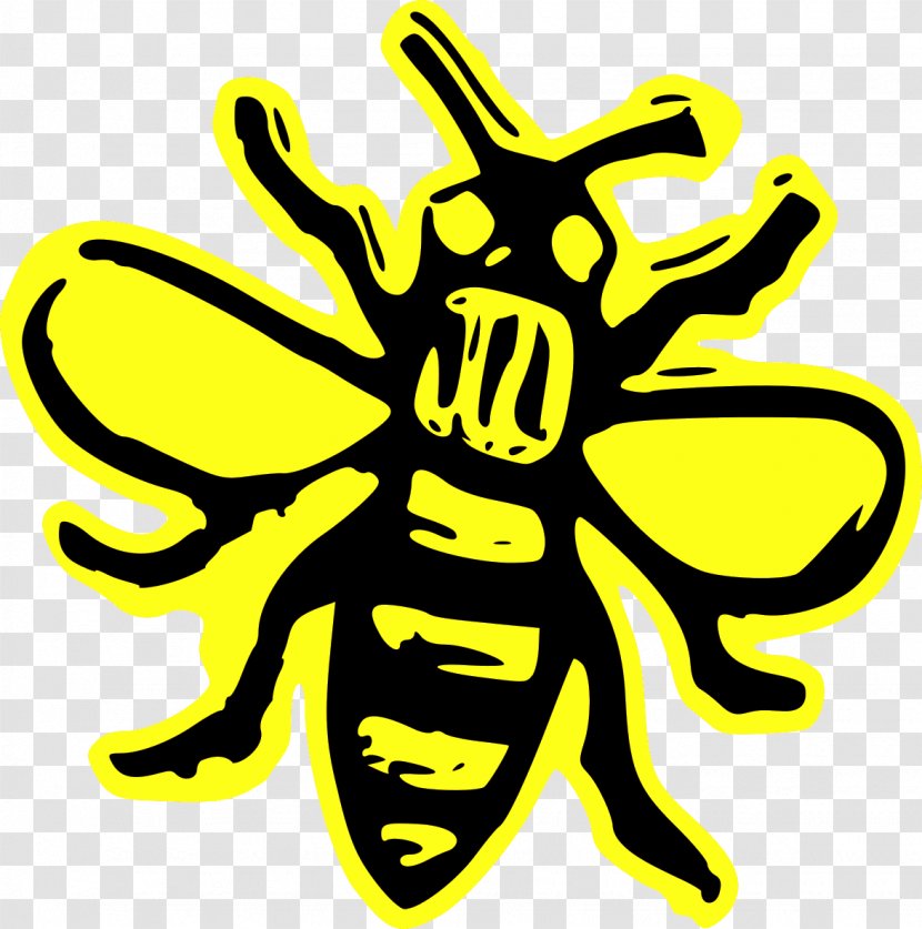 Manchester Bees Dodgeball Club Honey Bee Insect - Tattoo Transparent PNG