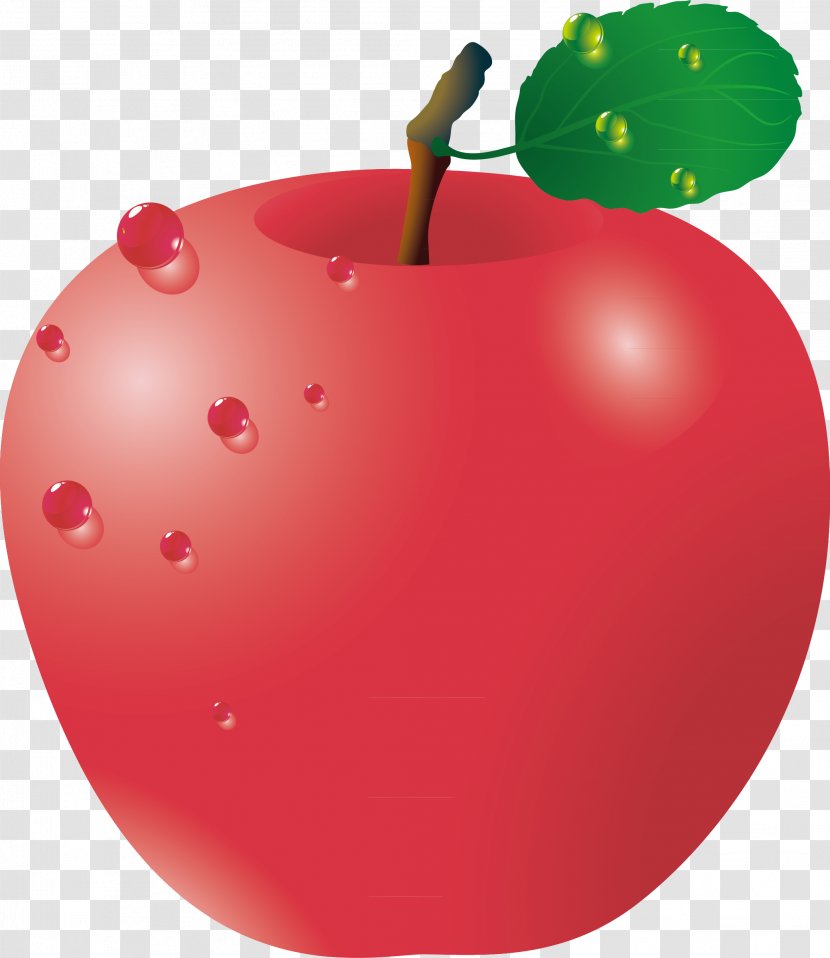 Apple Red Adobe Illustrator - Artworks - Green Leaf Vector Transparent PNG