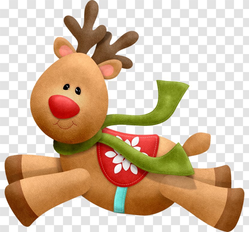 Rudolph Reindeer Christmas Decoration Clip Art - Ornament - Cute Deer Transparent PNG