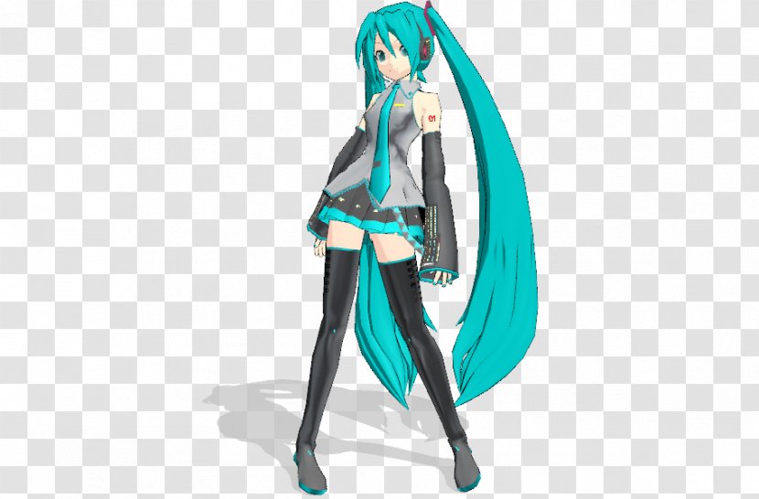 Turquoise - Electric Blue - Hatsune Miku Sweet Devil Transparent PNG