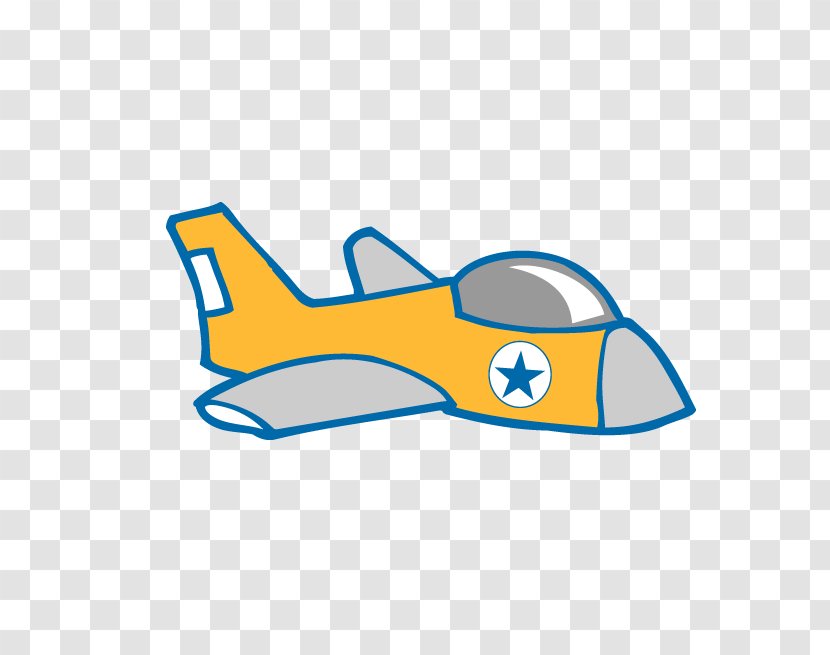 Airplane Aircraft Yellow - Painted Transparent PNG