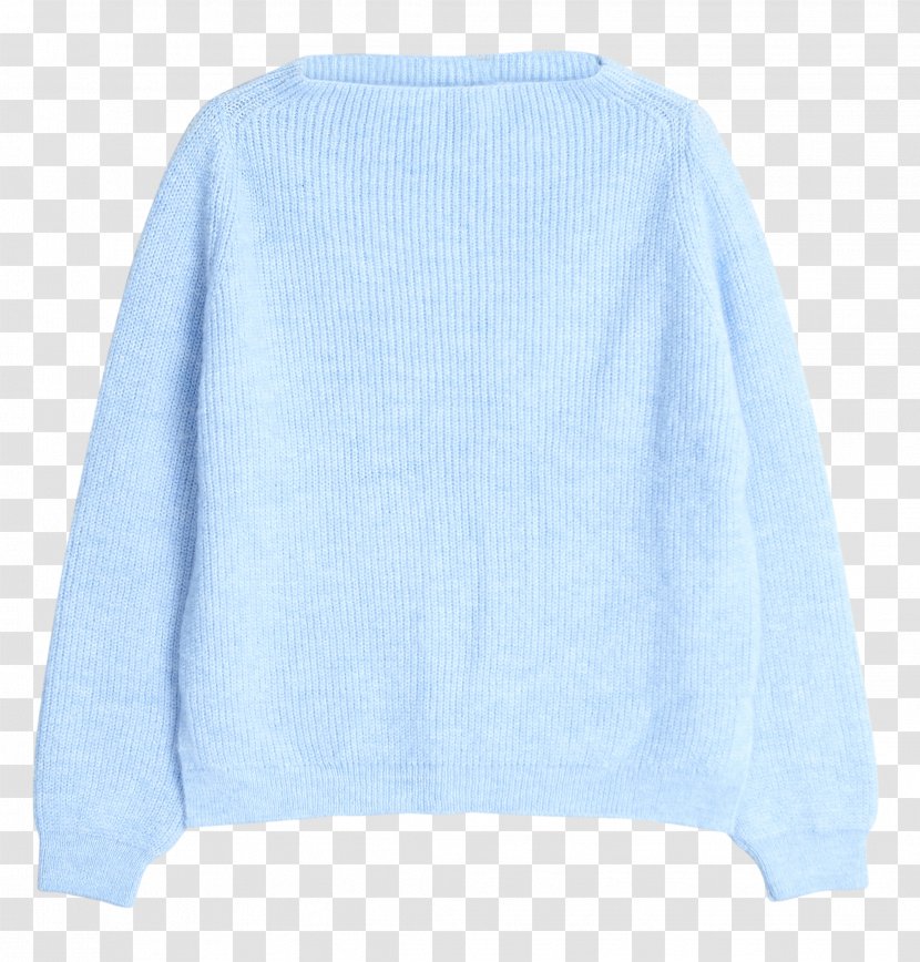 Sleeve Sweater Bluza Outerwear Neck - Blue - Kofta Transparent PNG