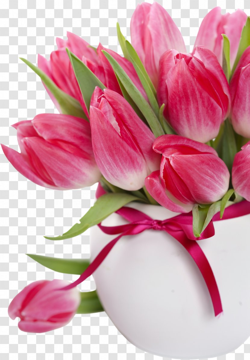 Tulip Flower Bouquet Floristry Cut Flowers - Floral Design - Women's Day Transparent PNG