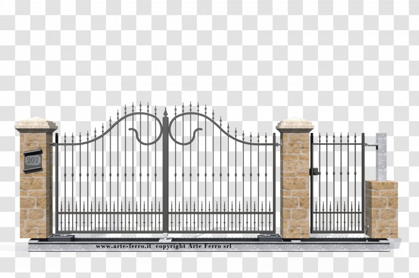 Gate Sheet Metal Cutting House Wrought Iron - Home Fencing Transparent PNG