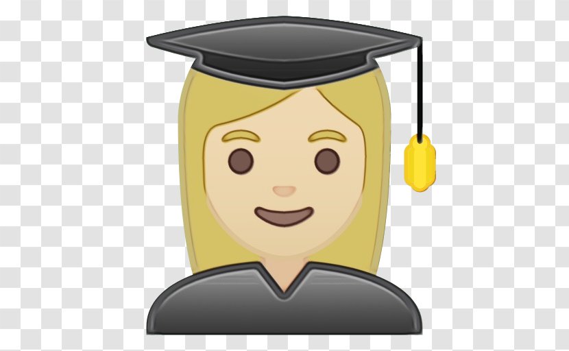 Movie Emoji - Mortarboard - Smile Academic Dress Transparent PNG