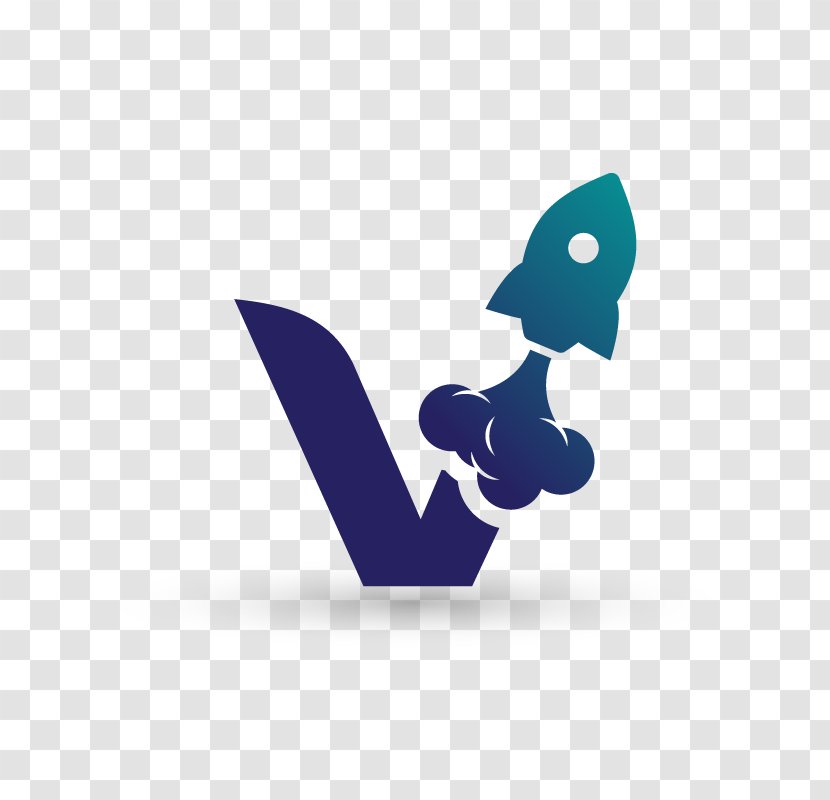 Logo Rocket Download Icon - Vector Letter V Transparent PNG