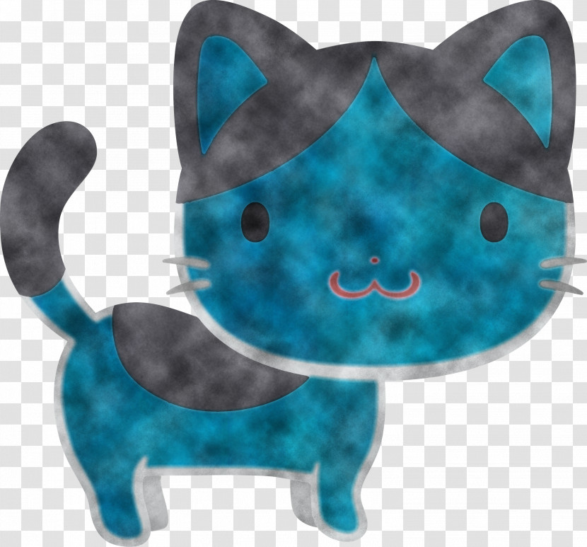Turquoise Aqua Teal Turquoise Cat Transparent PNG