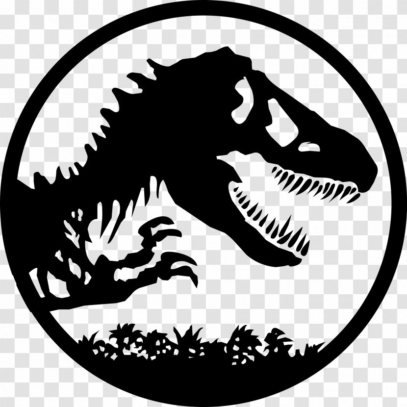 YouTube Jurassic Park Logo Drawing - Monochrome - Youtube Transparent PNG