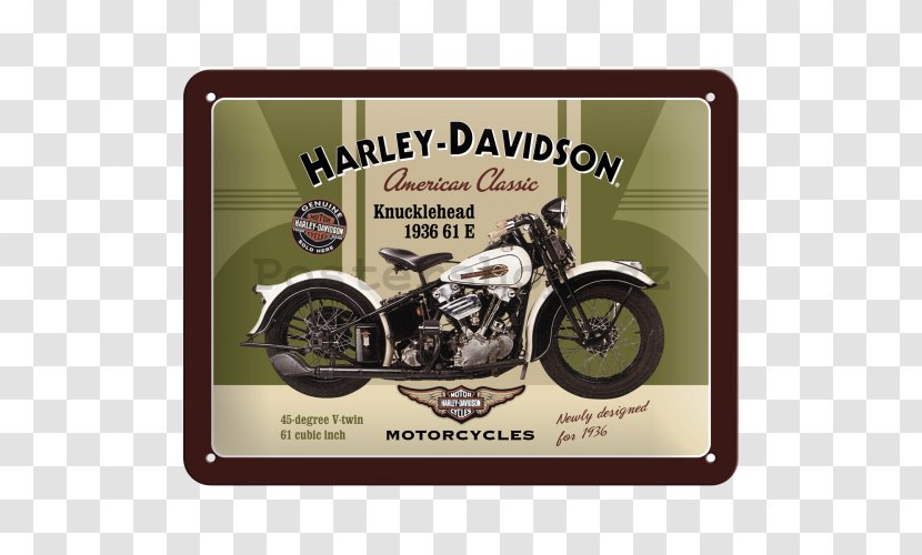 Harley-Davidson Knucklehead Engine Motorcycle Panhead Metal - Retro Style Transparent PNG