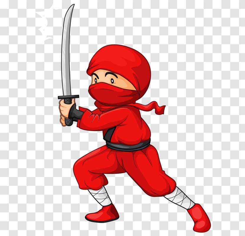 Ninja Cartoon Drawing Illustration - Santa Claus - Masked Samurai Transparent PNG