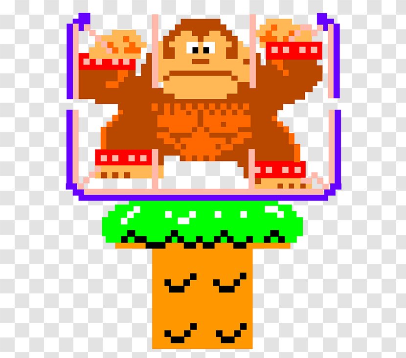 Donkey Kong NES Remix Line Google Play Clip Art - Text - Pacman Pixel Transparent PNG