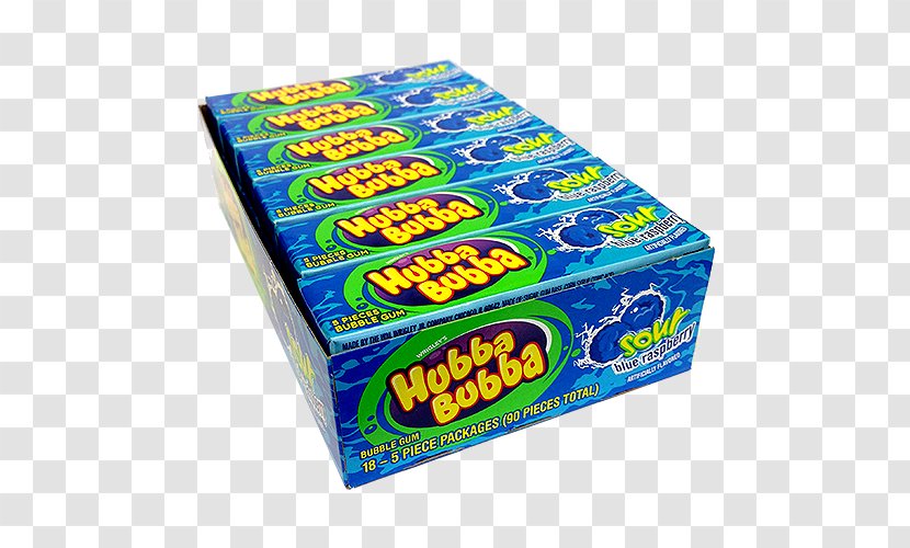 Chewing Gum Hubba Bubba Sour Blue Raspberry Flavor Bubble Tape - Candy Transparent PNG