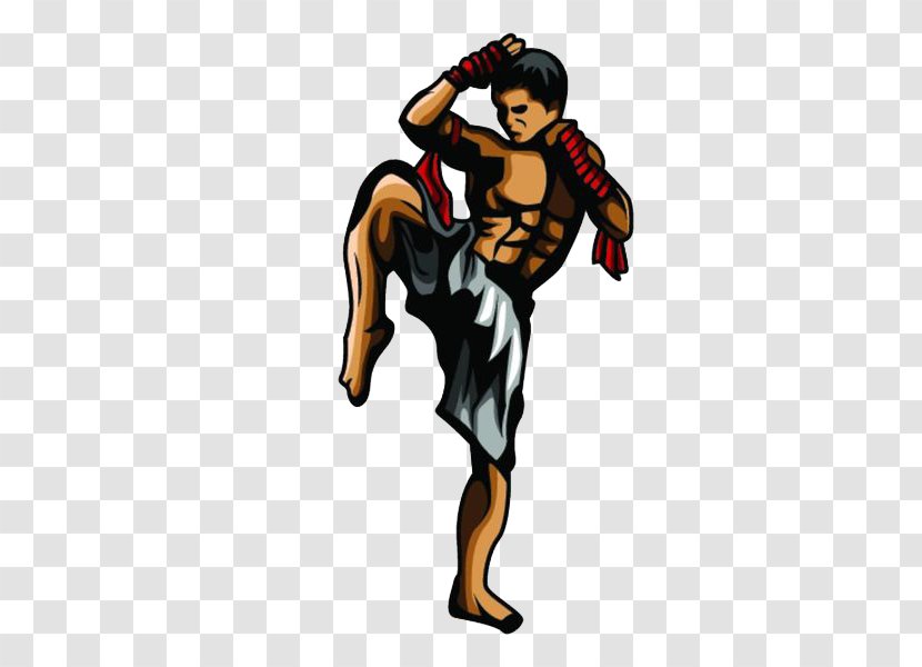 Kickboxing Muay Thai - Cartoon - A Man Who Practices Samurai Transparent PNG