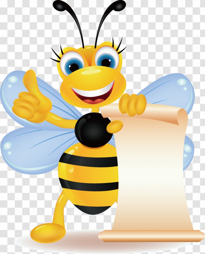 Bee Cartoon Royalty-free Clip Art - Mascot - Command Transparent PNG