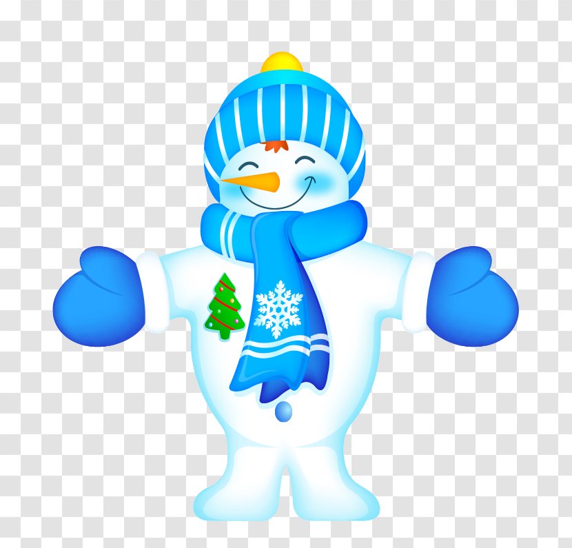 Snowman Winter - Yeti - Blue Transparent PNG
