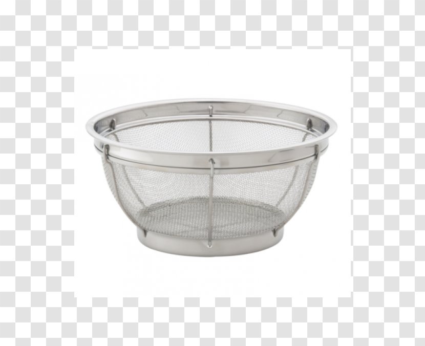 Mesh Colander Stainless Steel Metal - Basket - Tableware Transparent PNG
