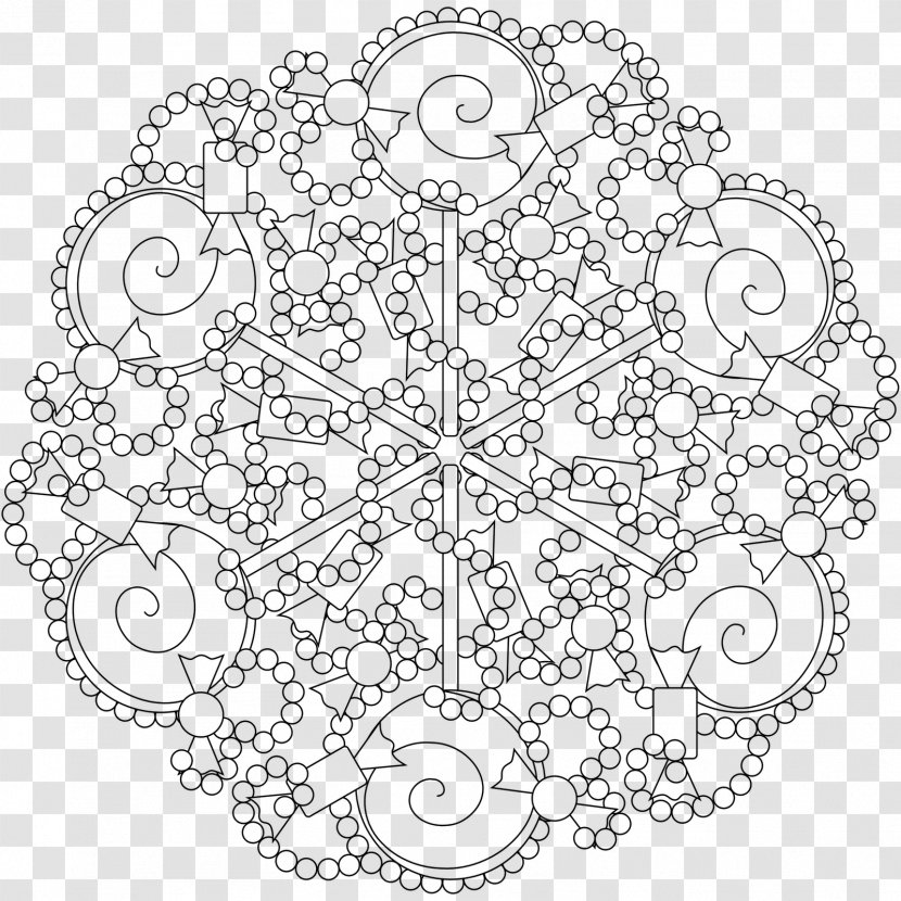 Coloring Book Mandala Child Doodle Adult - Symmetry Transparent PNG