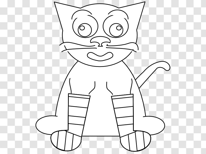 Cat Kitten Coloring Book Child - Frame - Black And White Rainbow Clipart Transparent PNG