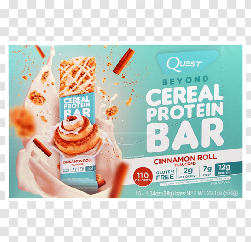 Cinnamon Roll Breakfast Cereal Dietary Supplement Protein Bar Nutrition - Sugar Transparent PNG