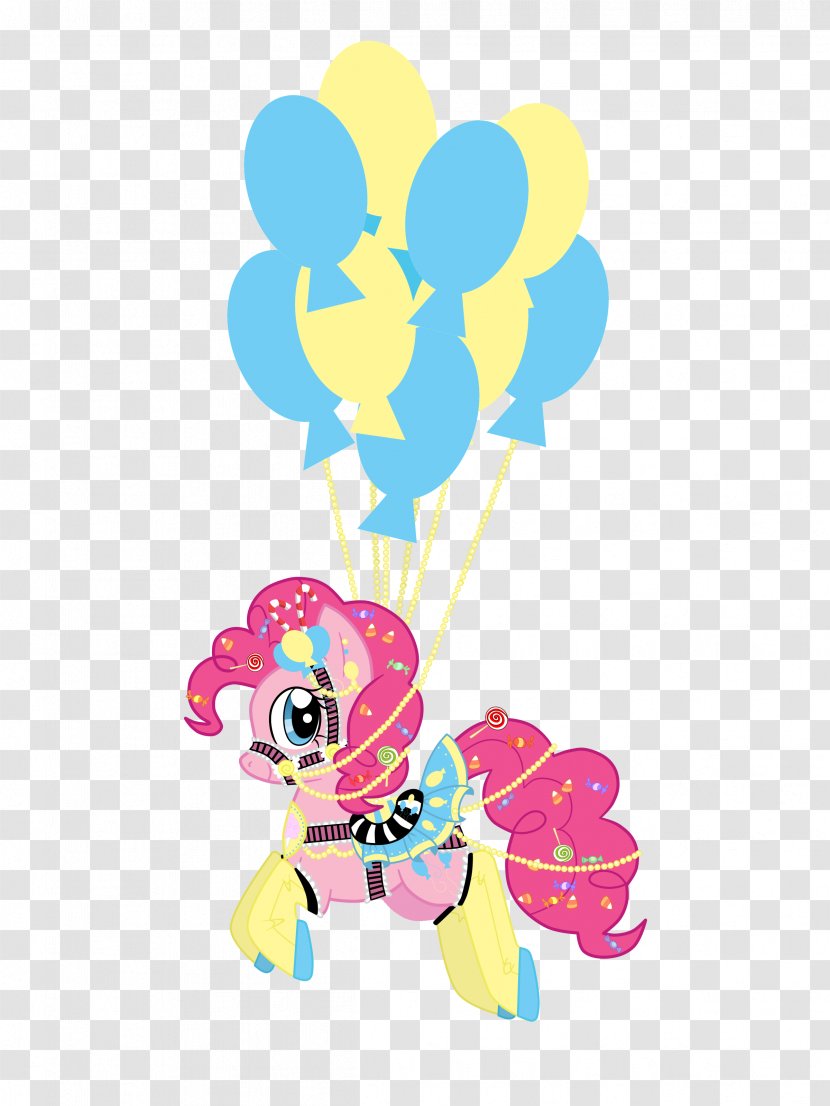Pinkie Pie Balloon Fluttershy Pony Hasbro - Party Supply Transparent PNG