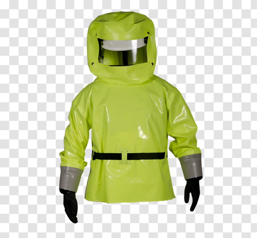 Hazardous Material Suits Green Outerwear Jacket Sleeve - Hood Transparent PNG