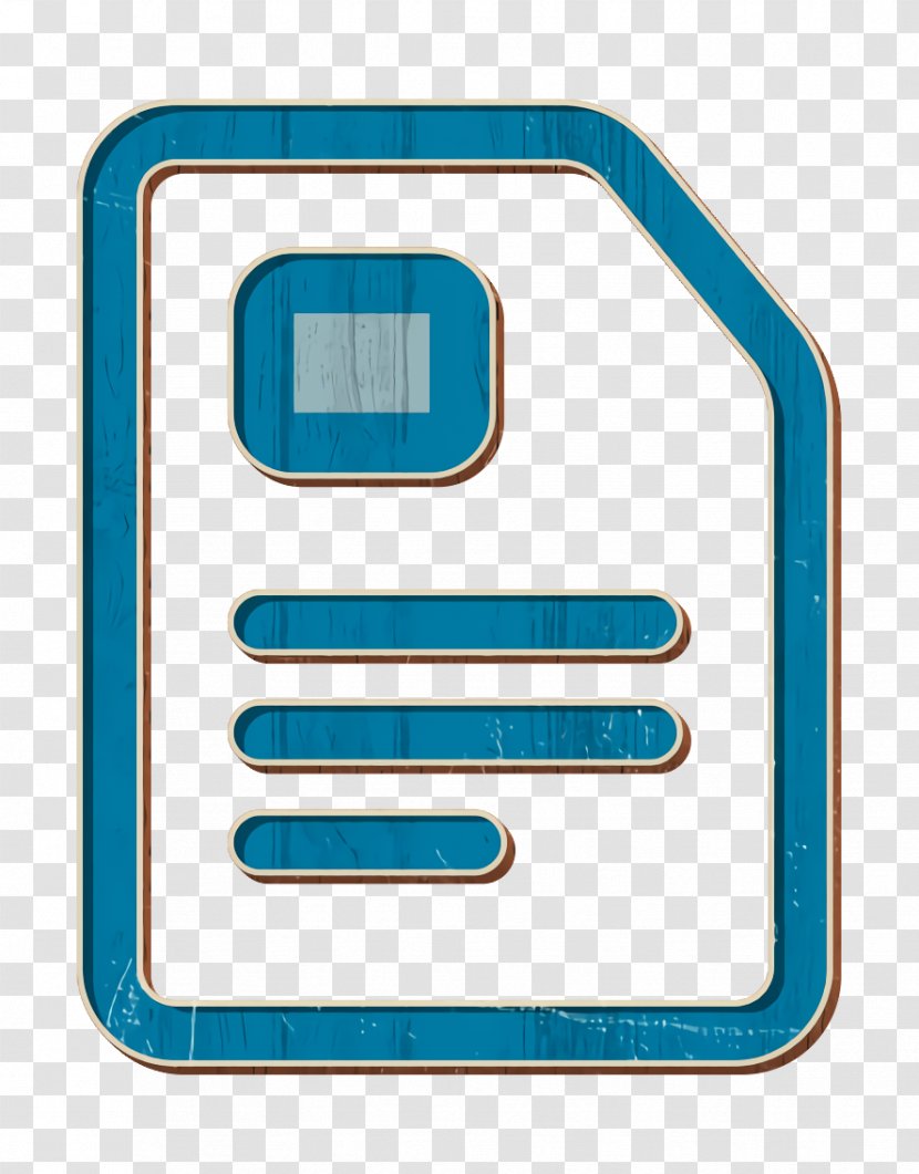 Business Icon File Finance - Electric Blue Rectangle Transparent PNG