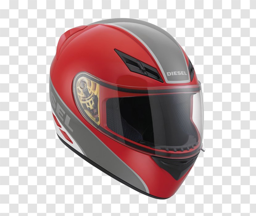 Motorcycle Helmets Car Diesel - Headgear - The Combination Of Red And Gray Transparent PNG