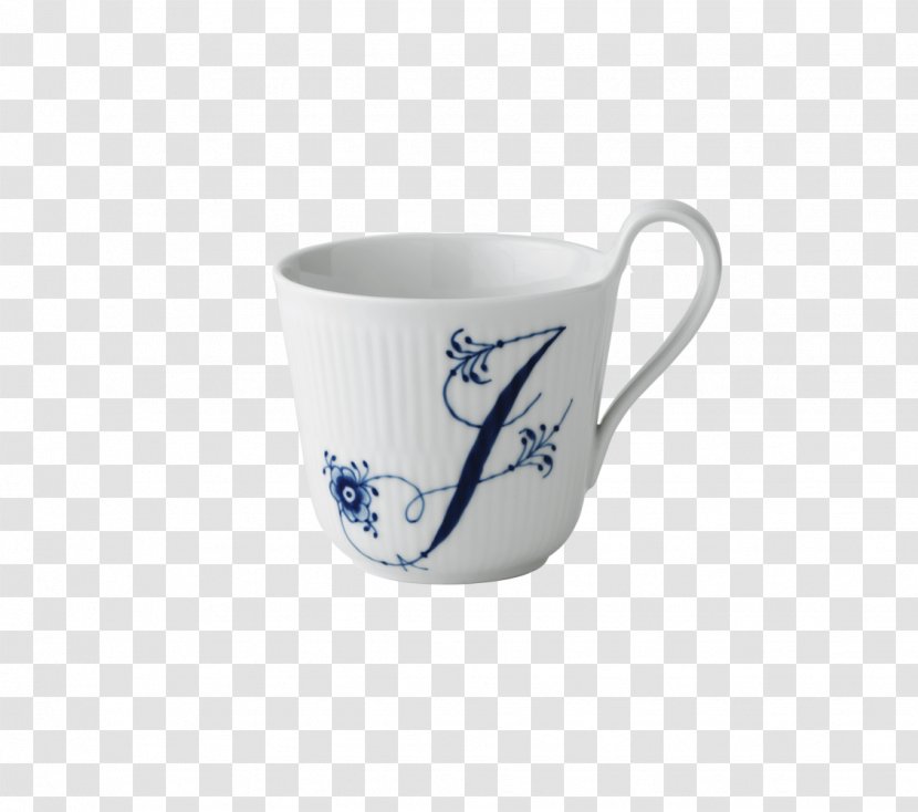 Coffee Cup Royal Copenhagen Mug Alphabet - Porcelain Transparent PNG