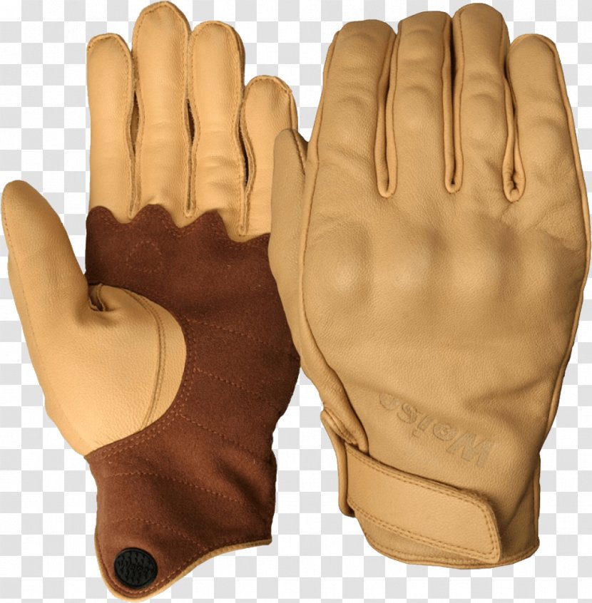 Glove Leather Motorcycle Cuff Tan - Gloves Image Transparent PNG