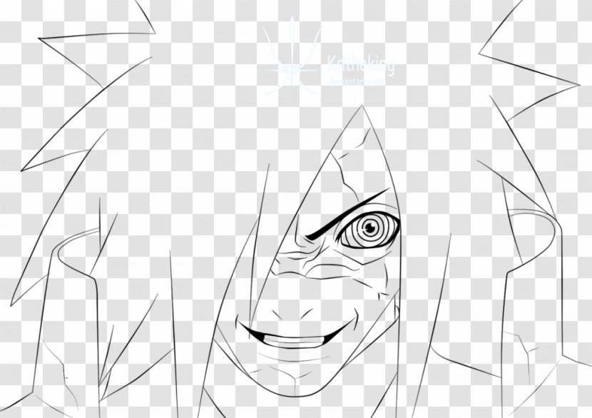Eye Line Art White Sketch - Flower - Lineart Naruto Transparent PNG