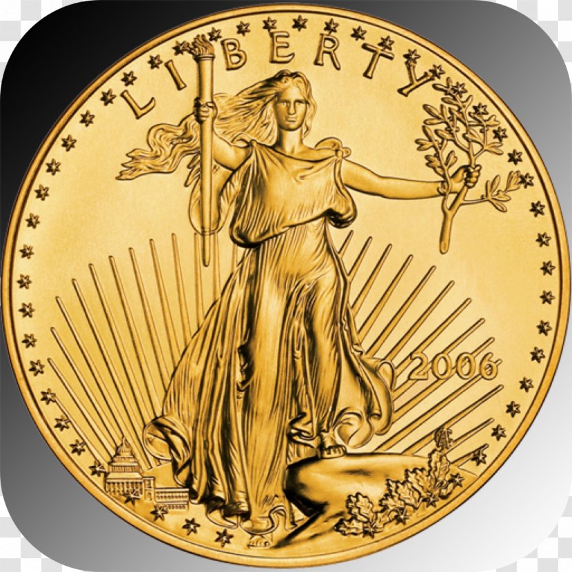 United States American Gold Eagle Bullion Coin - Silver Coins Transparent PNG