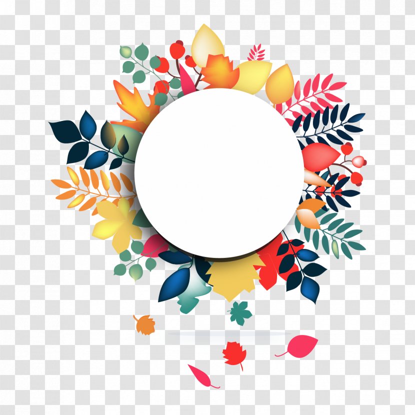 Watercolor Painting Picture Frame Flower - Vector Multicolored Leaf Garland Transparent PNG