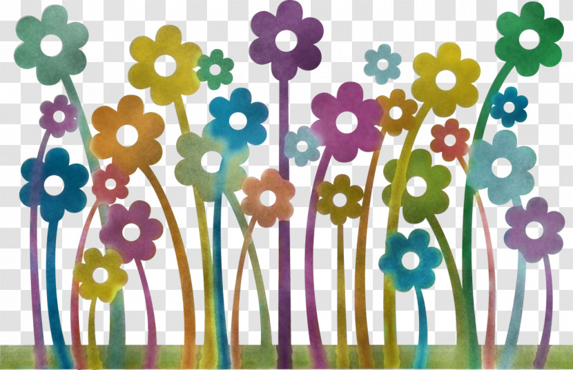 Cartoon Wildflower Plant Stem Plant Flower Transparent PNG