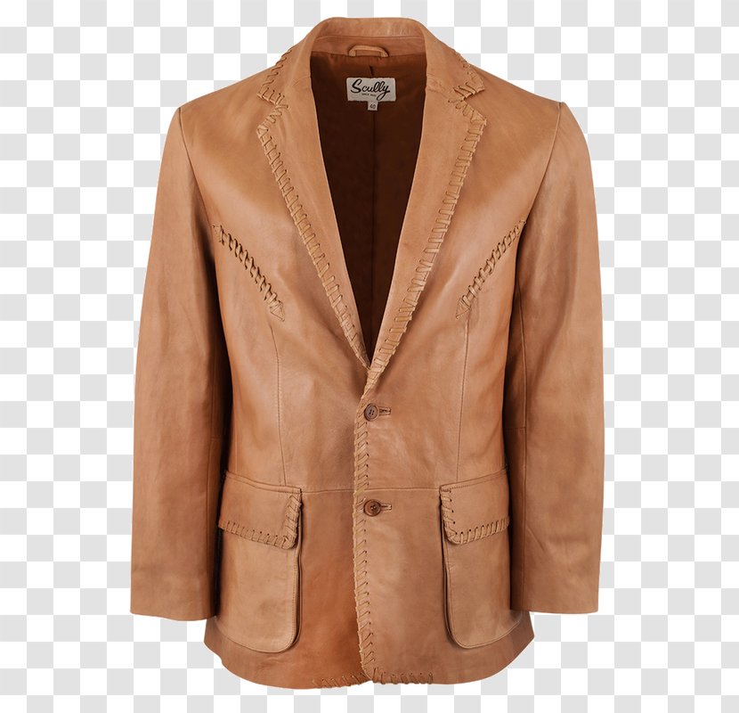 Blazer Leather Jacket Sport Coat - Beige Transparent PNG