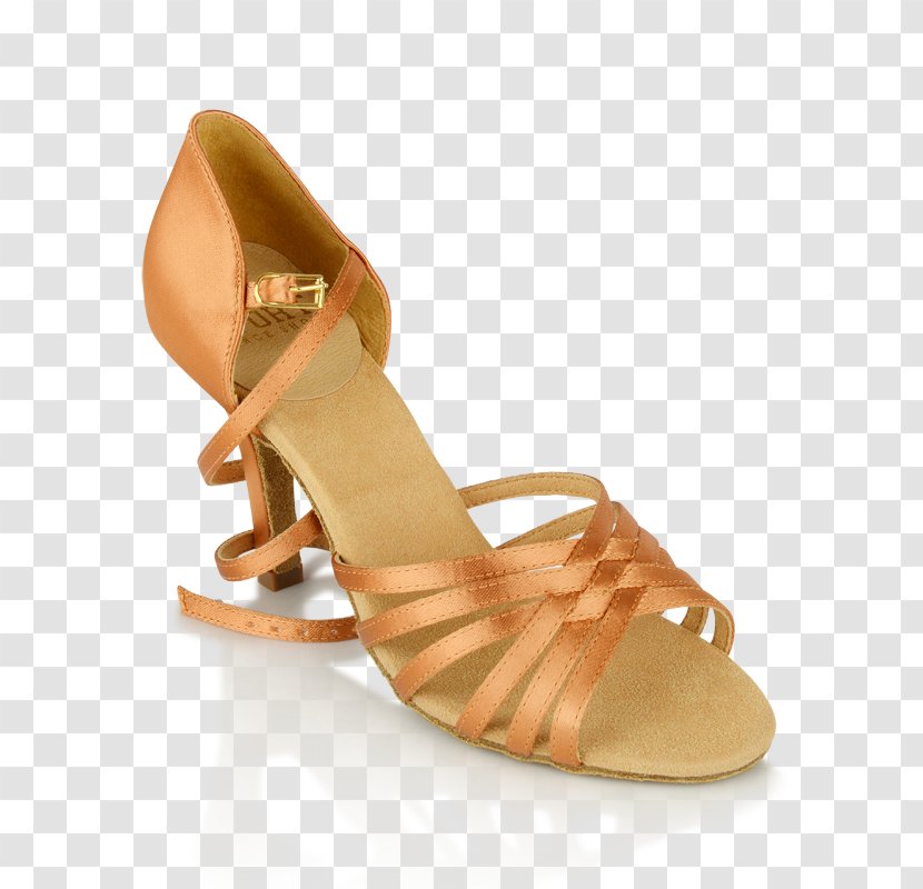 Latin Dance Tan Shoe Sandal - Dancing Shoes Transparent PNG