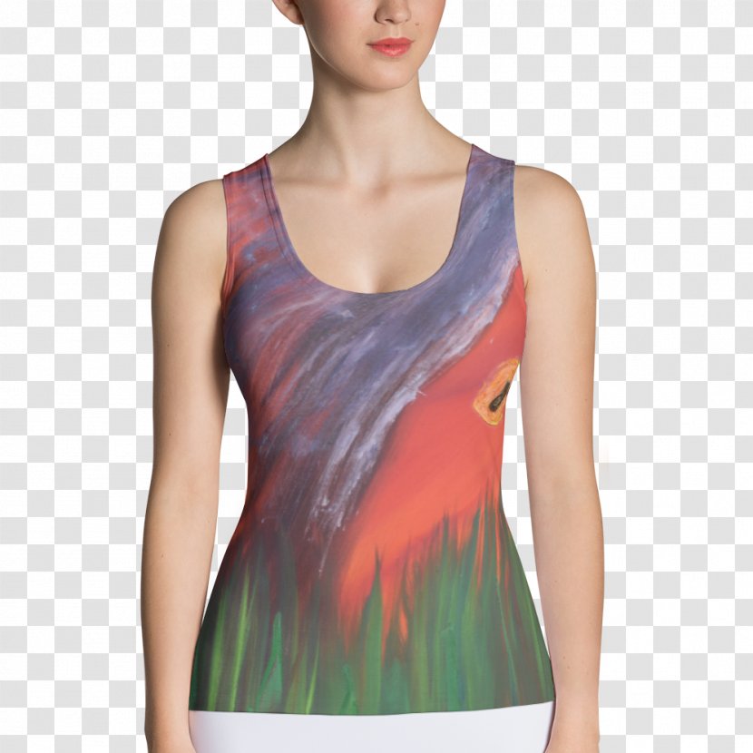 T-shirt Sleeveless Shirt Top Clothing Woman - Frame Transparent PNG