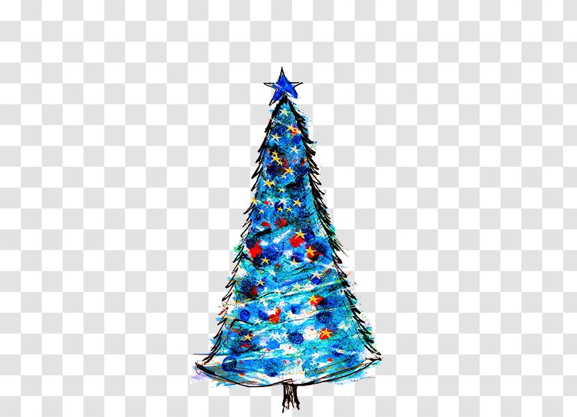 Christmas Tree - Hand-painted Transparent PNG