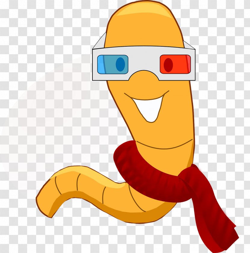 Cartoon Worm Polarized 3D System Clip Art - Royaltyfree - Glasses Transparent PNG