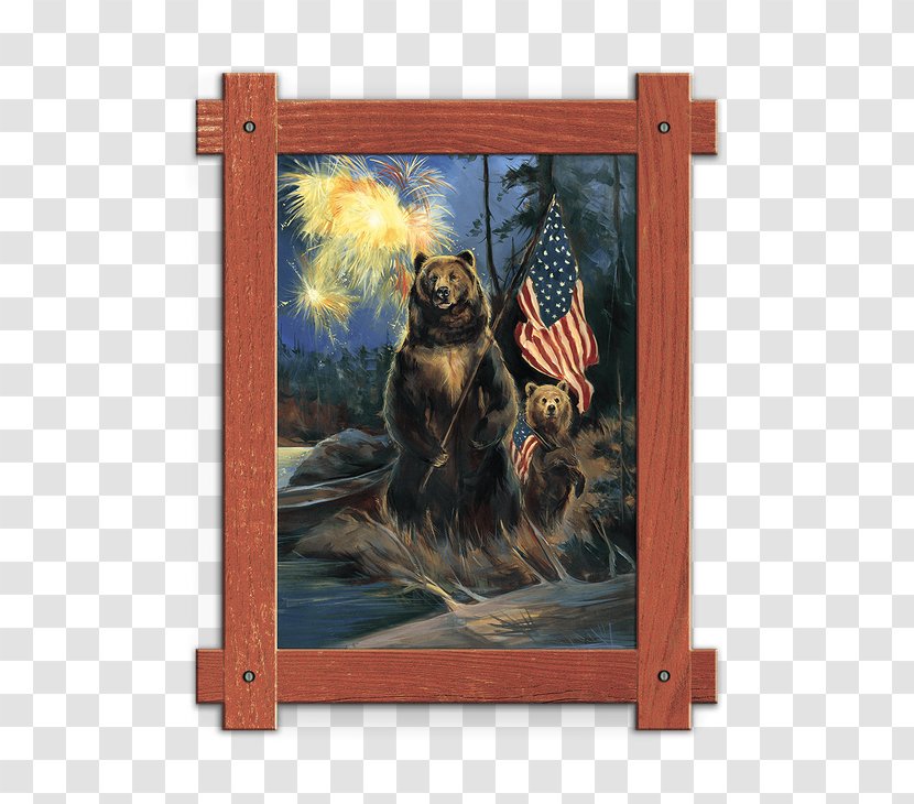 Bear Picture Frames Work Of Art Painting - Organism Transparent PNG