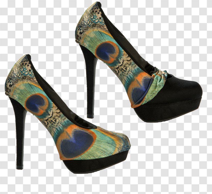 Footwear High-heeled Shoe Sandal Court - Dress - Peacock Transparent PNG
