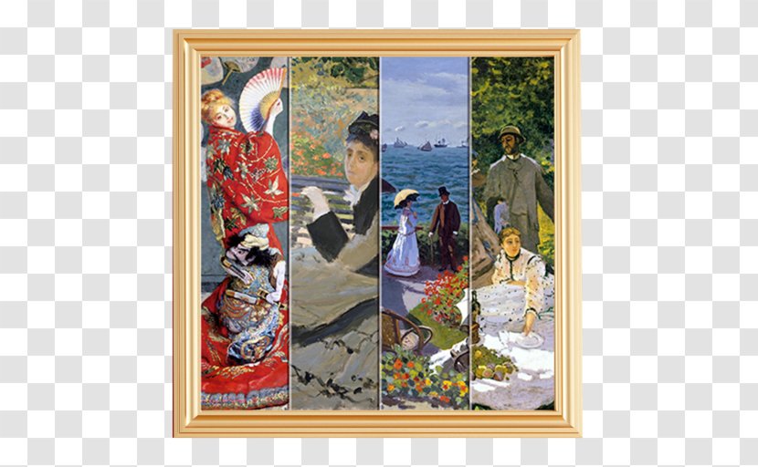 Painting Camille (The Woman In The Green Dress) Monet On A Garden Bench Japanese Costume Picture Frames - Puzzle Transparent PNG