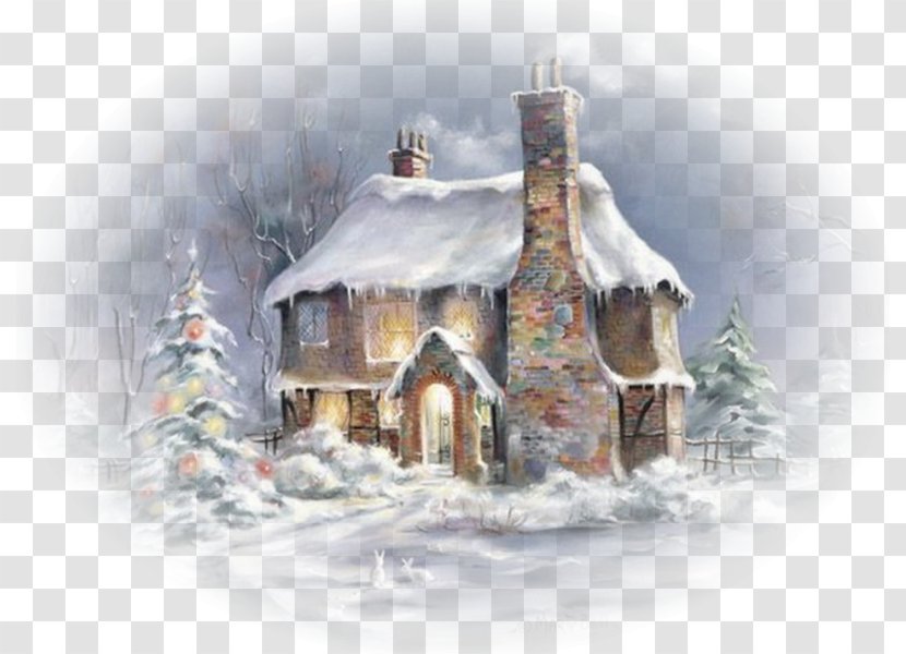 Christmas Time All Over The World It's Song - Winter Landscape Transparent PNG