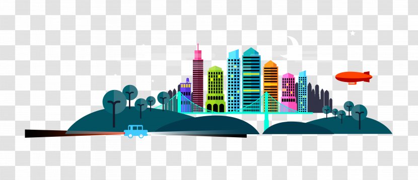 Icon - Park - Fashion Flat City Illustration Transparent PNG