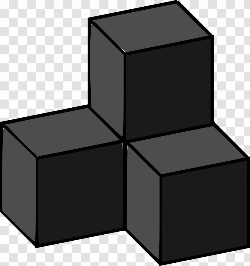 Tetris Toy Block Three-dimensional Space Prism - Black Backward Transparent PNG