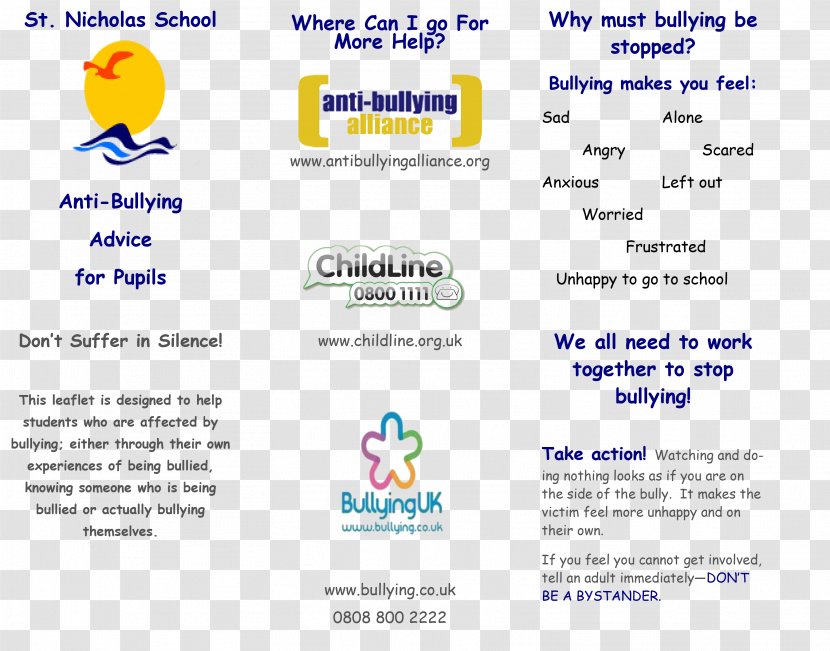 Bullying CHIJ Saint Nicholas Girls' School Student Web Page - Flyer Transparent PNG