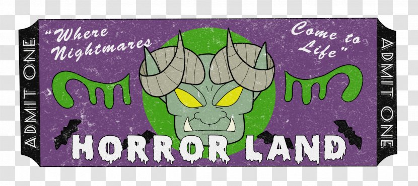 One Day At HorrorLand Goosebumps Ticket - Purple - Admit Transparent PNG