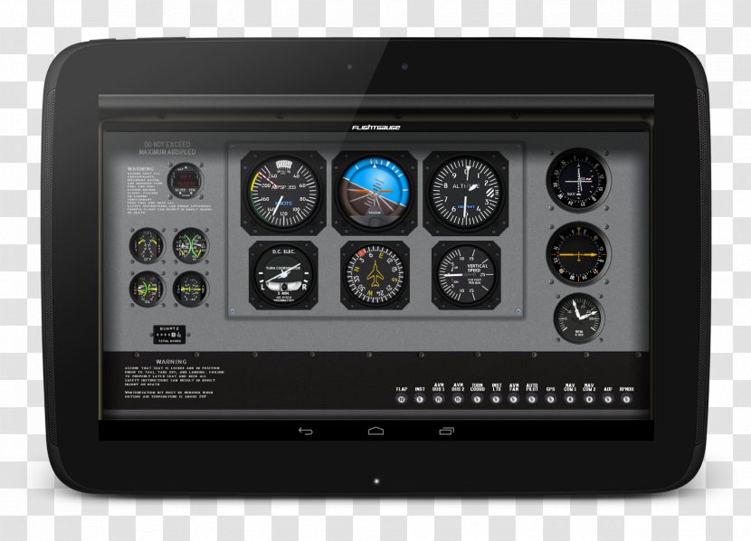 Microsoft Flight Simulator X Display Device FlightGauge Trial FlightMap - Android Transparent PNG